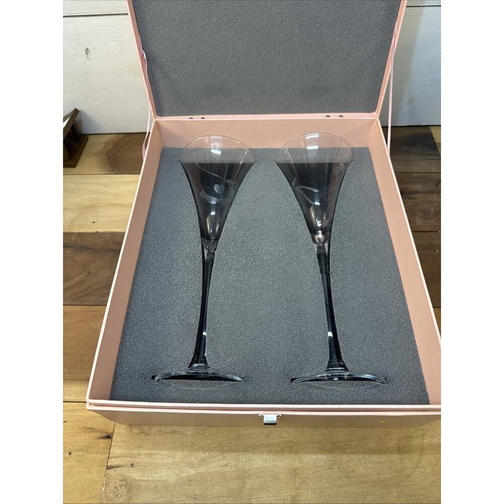 Marquis by Waterford “Yours Truly Collection” Champagne Toasting Flutes In Box
